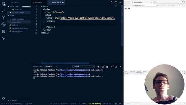 Streaming a WebCam using Express, OpenCV, and Socket IO смотреть онлайн