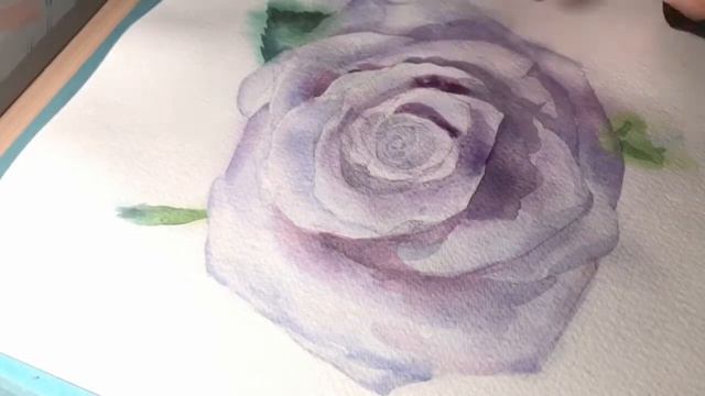 A purple rose - watercolor speed painting смотреть онлайн