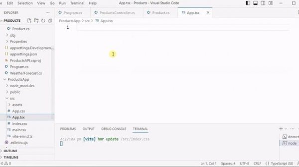 Build a React App with Asp Net Core Web API (C# Code)