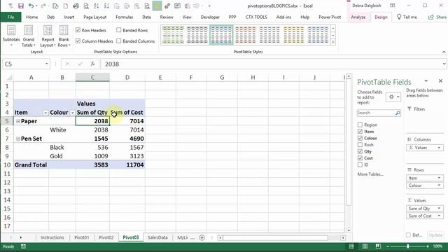 Show Values Row in Excel Pivot Table Headings смотреть онлайн