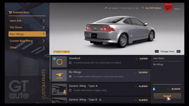 Gran Turismo 6 Tuning : Hellaflush/Stance/slammed - Integra Type R Dc5 (gt6)