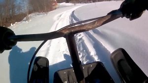 ПРИДЕЛАЛ сбоку ЛЫЖИ КОРЫТО впереди буксировщика