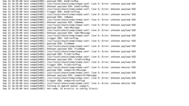 DevOps & SysAdmins: /usr/local/share/snmp/snmpd.conf: line 5: Error: unknown payload OID смотреть онлайн