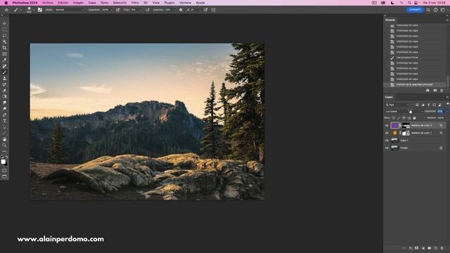 Técnica de 3 COLORES para paisajes increíbles en PHOTOSHOP | Alain Perdomo смотреть онлайн