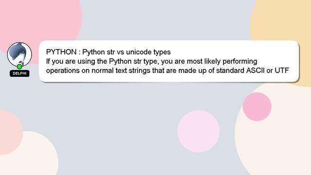 PYTHON : Python str vs unicode types смотреть онлайн