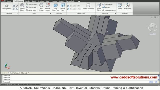 AutoCAD Mesh Modeling Tutorial смотреть онлайн