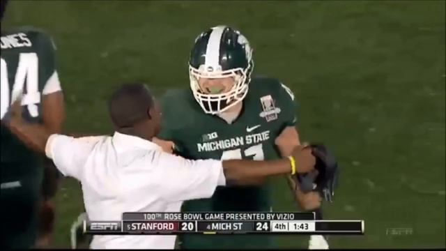 Kyler Elsworth 4th Down Stop Michigan State 2014 Rose Bowl Game смотреть онлайн