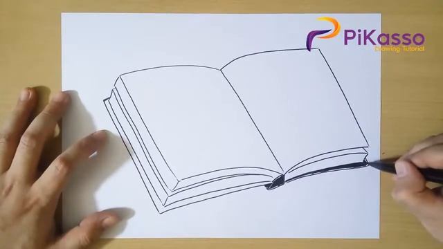 How to Draw an Open Book step by step easy смотреть онлайн