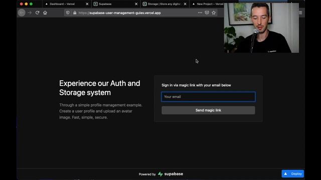 Deploy a Supabase Storage Example on Vercel смотреть онлайн