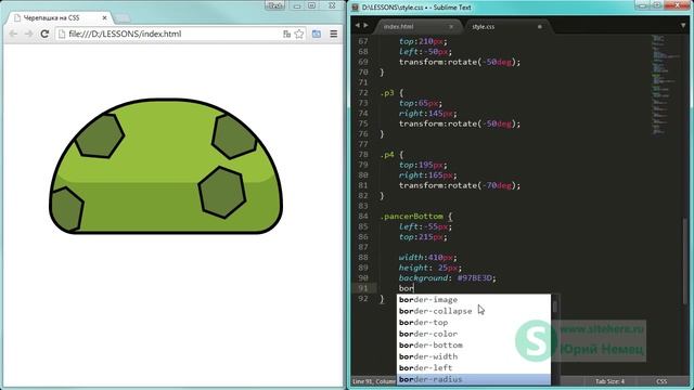 Черепашка на чистом CSS! смотреть онлайн