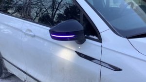 Динамические повторители поворотов в зеркалах, синий режим, VW Tiguan NF R Line