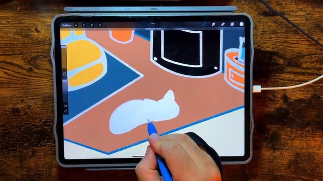 Procreate Animation: Creating A Cozy Isometric Room! #procreate #art #drawing