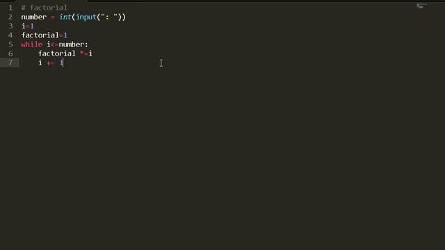 Python 3 factorial | факториал на питоне смотреть онлайн