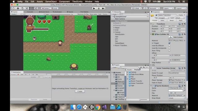 Part 29 - Fading between Scenes: Make a game like Zelda using Unity and C# смотреть онлайн