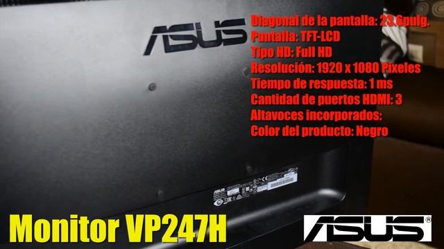 Monitor Asus VP247H-P de 24"El mejor monitor calidad/precio valor $4,652.- ya con gastos de envío смотреть онлайн