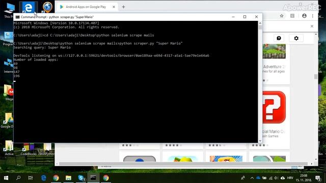 Python's selenium lib to scrape google apps info смотреть онлайн