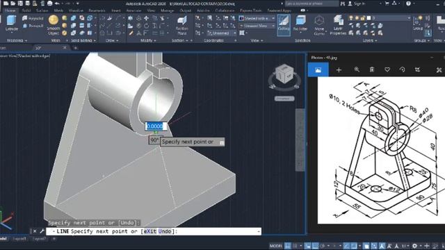 AutoCAD 3D Modeling - Exercise #50 - Basic to Advance in Hindi смотреть онлайн