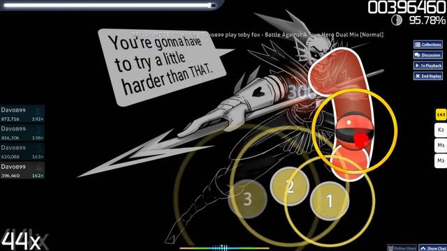 osu! - Undertale - Battle Against a True Hero ~Dual Mix~ (Normal) смотреть онлайн