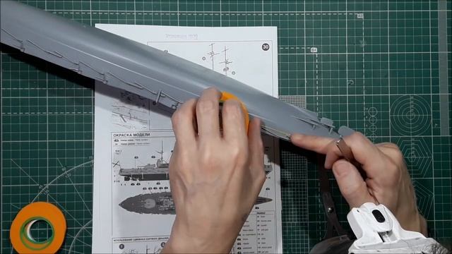 СБОРКА ЛИНКОРА РУССКОГО ИМПЕРАТОРСКОГО ФЛОТА "ПОЛТАВА" от ЗВЕЗДЫ в масштабе 1/350 смотреть онлайн
