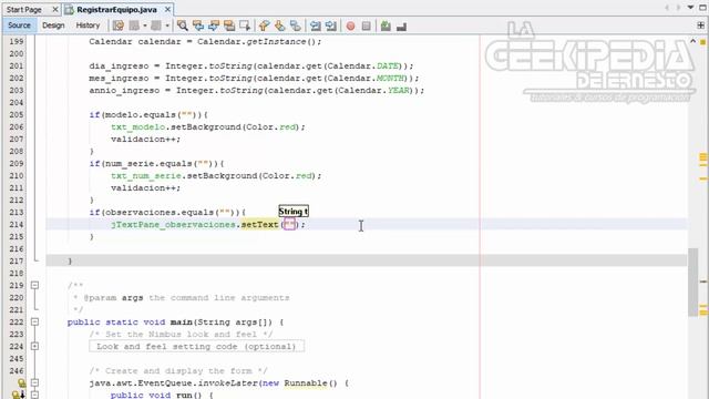 Curso Java intermedio #82 | Proyecto final – Programación interfaz registrar equipo смотреть онлайн