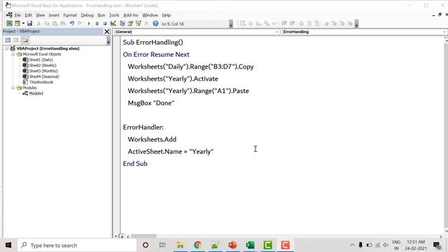 Error Handling in VBA | Ignoring Error & Creating Error Handler (Hindi) смотреть онлайн
