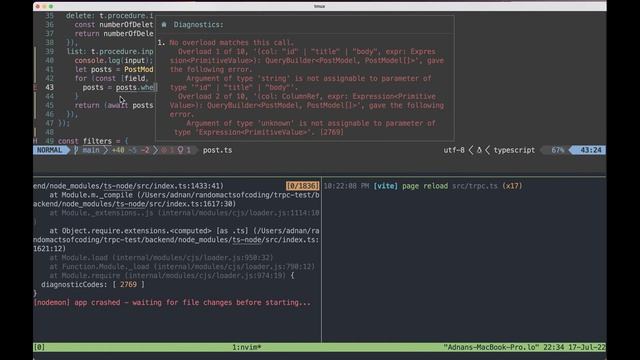 Live Coding: Learning tRPC with Vue and Objection - Part 3 (filtering, sorting, pagination oh my!) смотреть онлайн