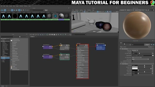 How to Create a PBR Material in Maya using TEXTURES | Maya 2020 Tutorial for Beginners смотреть онлайн