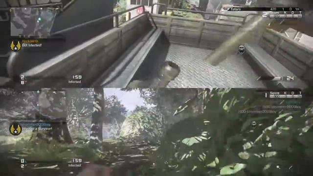 INFECTED!! SPLIT SCREEN PT.1| Call of Duty Ghosts смотреть онлайн
