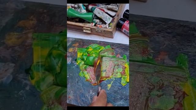 Wie man abstrakte Gemälde mit einem Blatt zeichnet // Как рисовать абстрактные картины с простыни смотреть онлайн