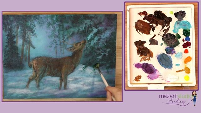 Painting a Winter Wonderland: A Christmas Tutorial for Beginners смотреть онлайн