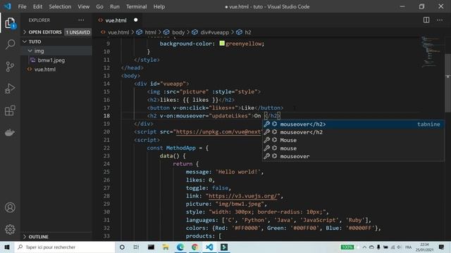 Vue JS 3 for Beginners #07: Event Handling (v-on) смотреть онлайн