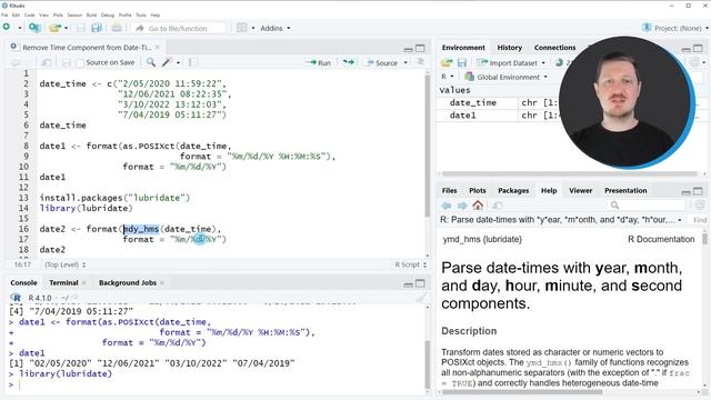 Remove Time Component from Date-Time in R (3 Examples) | Extract & Delete | Keep Day, Month & Year смотреть онлайн