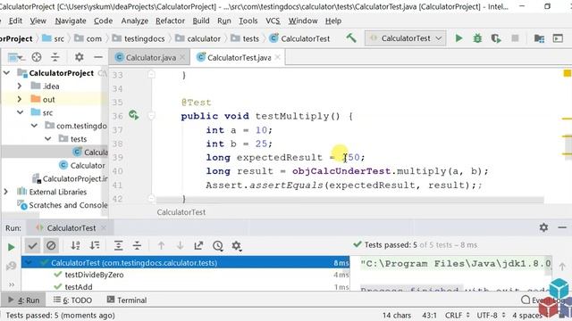 JUnit Calculator TestCases смотреть онлайн