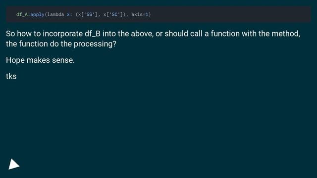 Python - From dataframes A and B, use DateTime of A to find a value in B, based on conditions смотреть онлайн