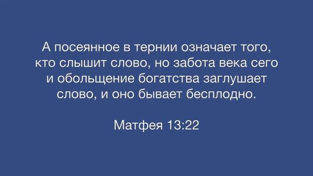 Матфея 13:22