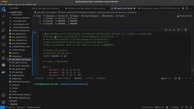 Pandas Data Correlation смотреть онлайн