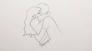 Как нарисовать Девушку и Парня простым карандашом. Скетчи для срисовки. Рисуем влюбленную пару #544