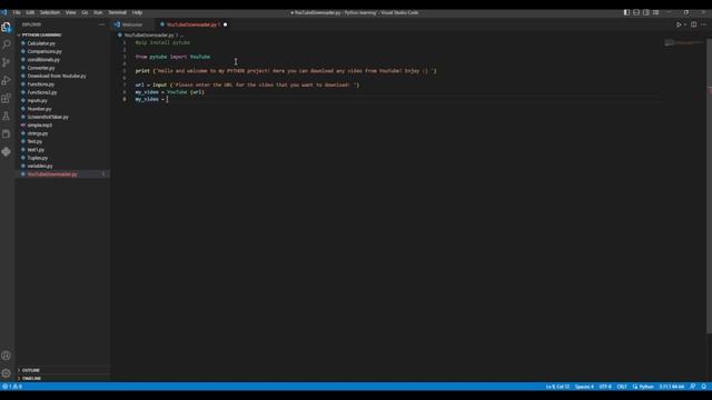 YouTube Downloader with PYTHON смотреть онлайн