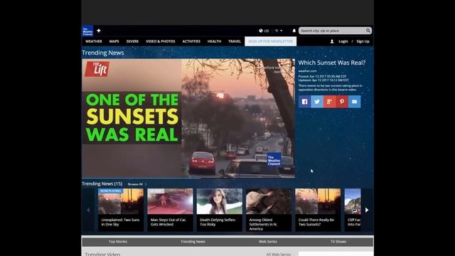 Two Suns In One Sky Trending Video on WeatherChannel смотреть онлайн