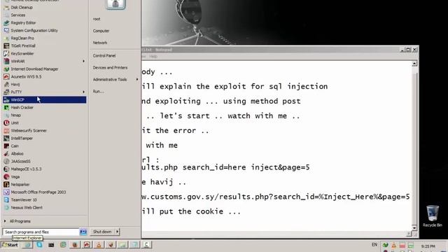 Exploit SqL Injection = Post Way смотреть онлайн