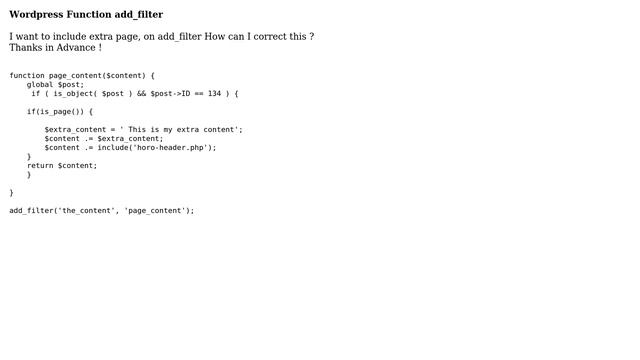 Wordpress: I can not include page to wordpress function add_filter, the_content смотреть онлайн