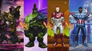 ТРАНСФОРМАТОР БАМБЛБИ vs ХАЛК ГЛАДИАТОР vs ЖЕЛЕЗНЫЙ ЧЕЛОВЕК vs КАПИТАН АМЕРИКА