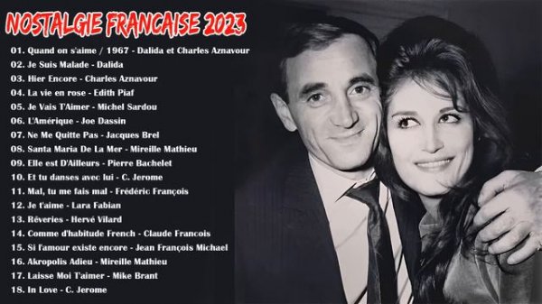 Charles Aznavour, Dalida, Michel Sardou , Jacques Brel 🏆 Nostalgie Chansons Francaise 2023 🎶
