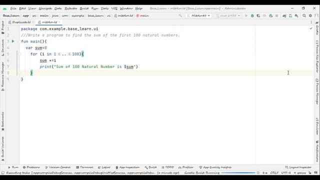 calculate sum of first N natural numbers#kotlin #programming смотреть онлайн