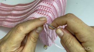 Сумочка из ленточного шнура на канве -2 часть #сумкасвоимируками #рукоделие #вязание  #красота #