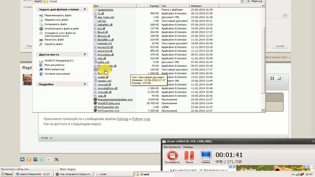 Python.log и DxDiag - Где и как достать смотреть онлайн