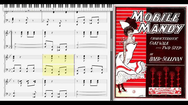 Mobile Mandy by Baer & Sullivan (1900, Cake Walk piano) смотреть онлайн