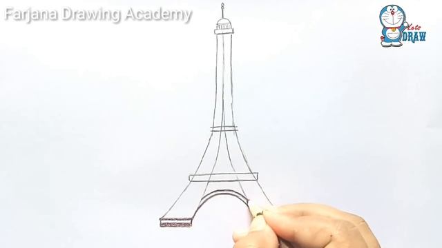 How to draw eiffel tower step by step смотреть онлайн