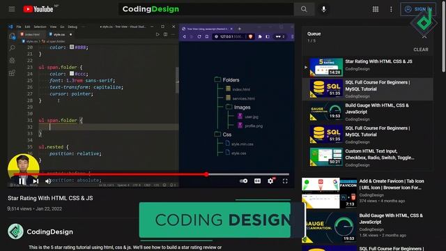Animated Nested Accordion | Tree View | Side Navbar | UI Design | HTML, CSS & JavaScript смотреть онлайн