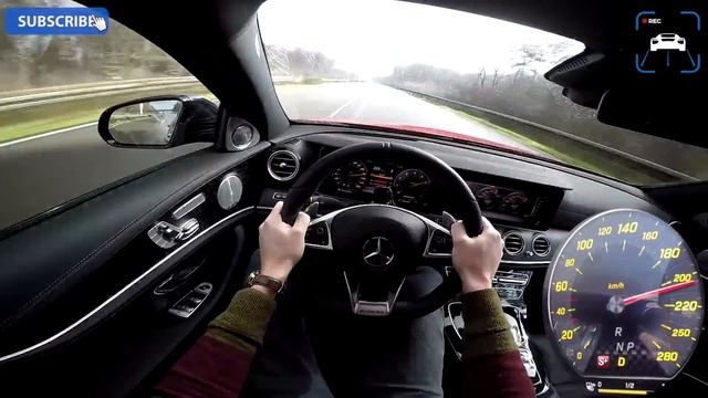 Mercedes E43 AMG ACCELERATION & TOP SPEED POV Test Drive Autobahn by AutoTopNL смотреть онлайн